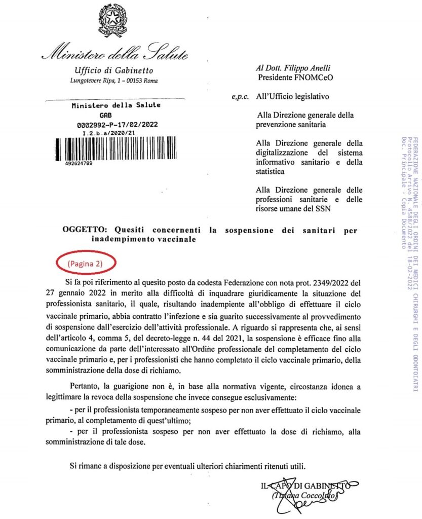 Scopri di più sull'articolo MINISTERO DELLA SALUTE E I DELIRI DI ONNIPOTENZA