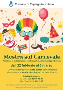Scopri di più sull'articolo CAPIAGO INTIMIANO: MOSTRA DEDICATA AL CARNEVALE