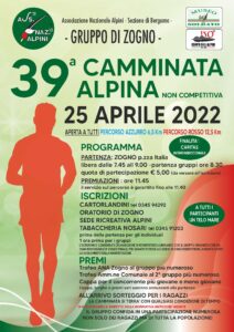 Scopri di più sull'articolo ZOGNO:  39A CAMMINATA NON COMPETITIVA PER FAMIGLIE