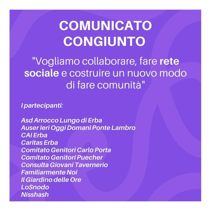 Al momento stai visualizzando ERBA: LO SNODO INCONTRA LE ASSOCIAZIONI LOCALI PER UN GRANDE PROGETTO DI UNITA’