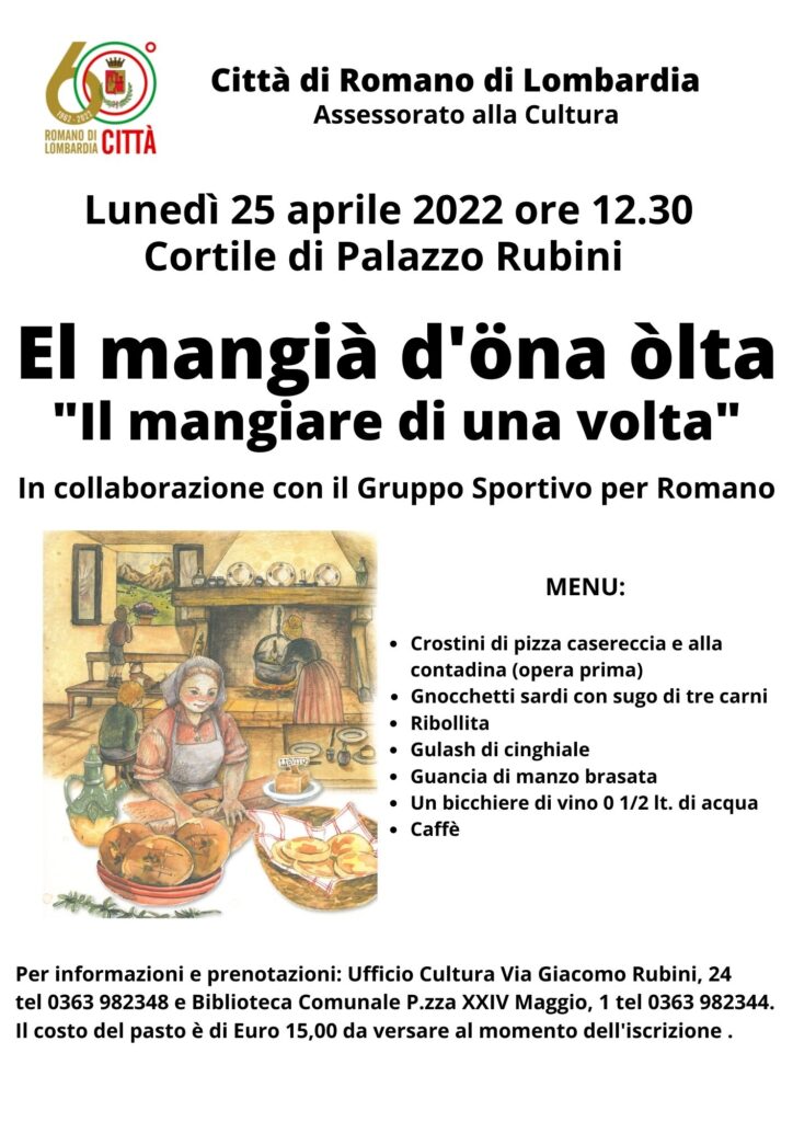 Scopri di più sull'articolo ROMANO DI LOMBARDIA: “EL MANGIA D’ONA OLTA” PER IL 25 APRILE