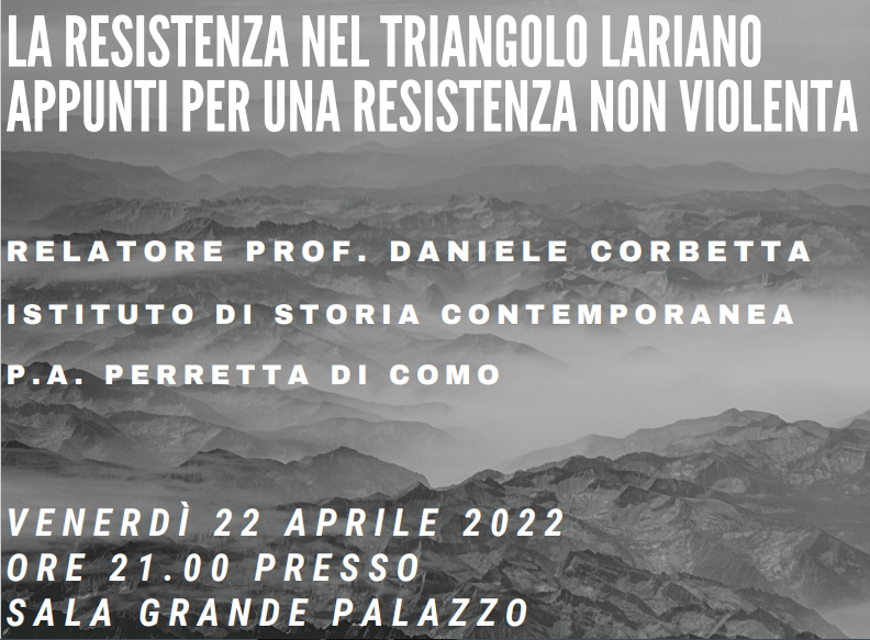 Scopri di più sull'articolo CANZO: A PALAZZO TENTORIO SI PARLA DI “RESISTENZA NEL TRIANGOLO LARIANO”