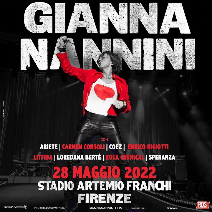 Al momento stai visualizzando GIANNA NANNINI Concerto del 28 MAGGIO allo STADIO ARTEMIO FRANCHI DI FIRENZE con un’inedita… GIANNA DA STADIO!
