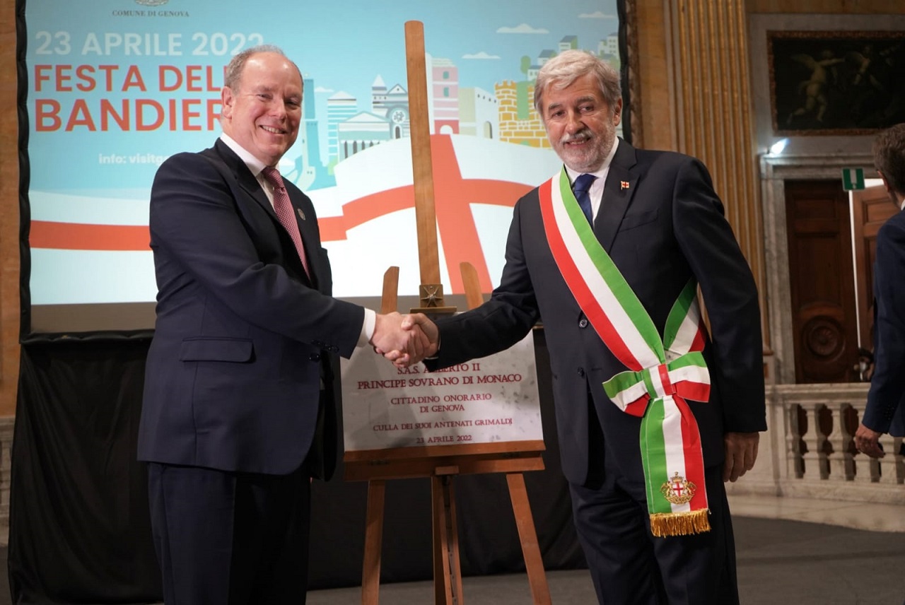 Al momento stai visualizzando Festa della Bandiera: conferita la cittadinanza onoraria al Principe Alberto II di Monaco