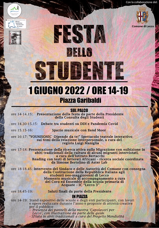 Al momento stai visualizzando Il 1° giugno la Festa dello Studente