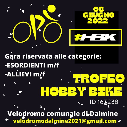 Scopri di più sull'articolo TROFEO HOBBY BIKE GARA DI CICLISMO SU PISTA