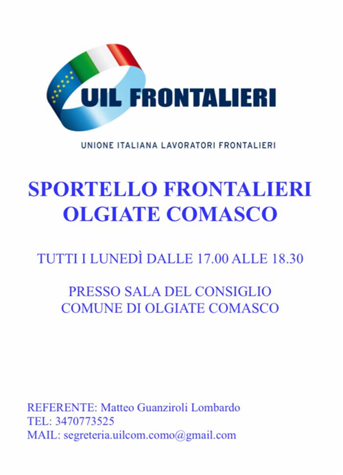 Scopri di più sull'articolo BEREGAZZO CON FIGLIARO: SPORTELLO FRONTALIERI