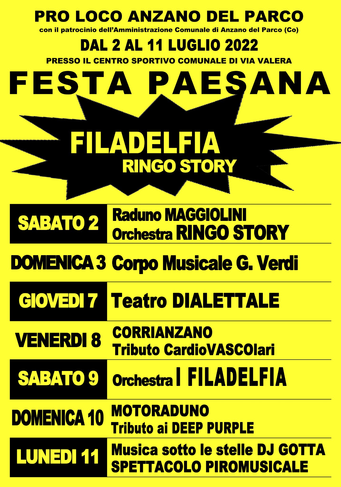 Al momento stai visualizzando ANZANO DEL PARCO: FESTA D’ESTATE IL PROGRAMMA DI LUGLIO