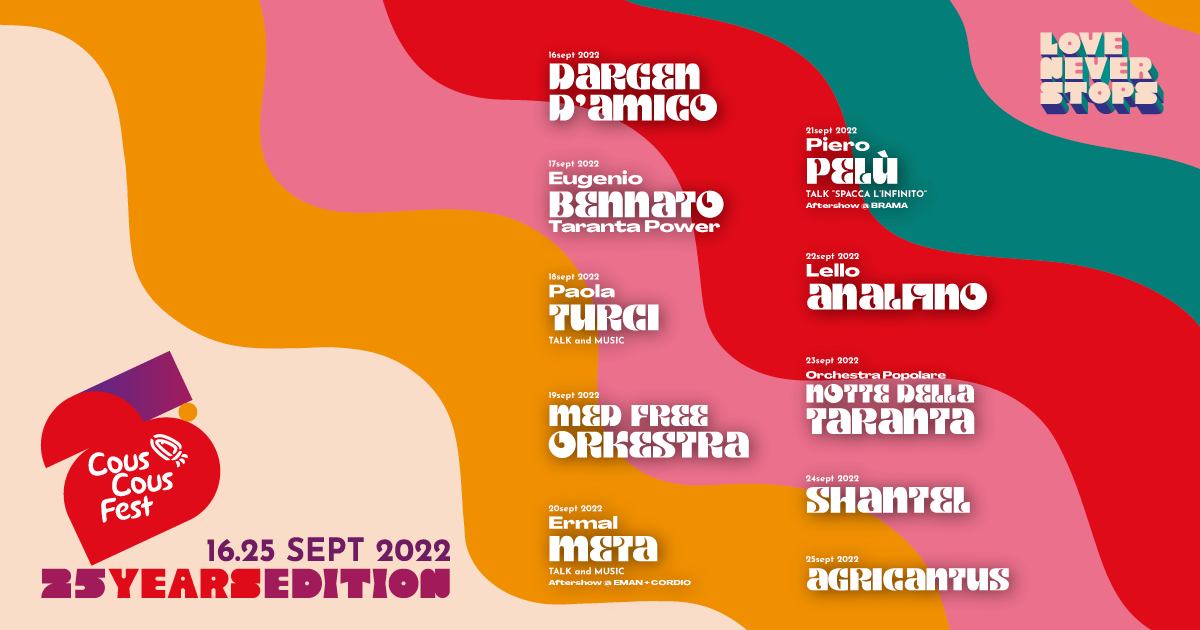 Scopri di più sull'articolo SAN VITO LO CAPO: Annunciato il cast completo della 25^ edizione del COUS COUS FEST