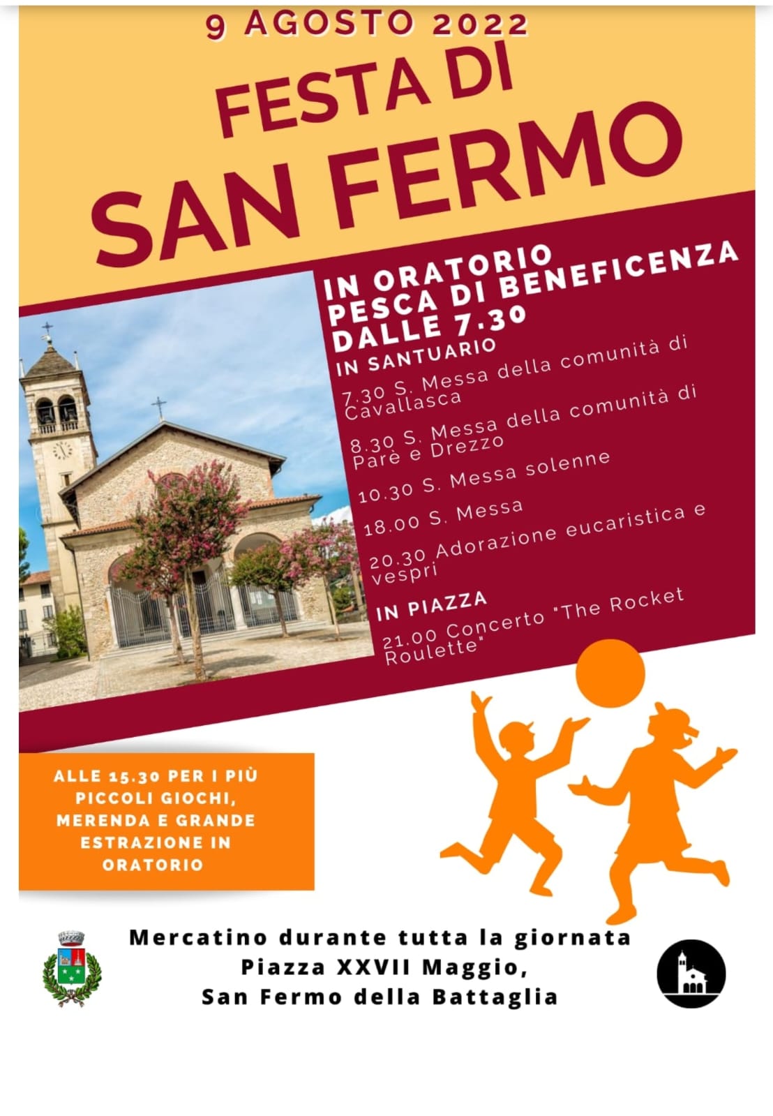 Al momento stai visualizzando SAN FERMO DELLA BATTAGLIA: FESTA PATRONALE DI AGOSTO CON MARIO BARGNA LIVE