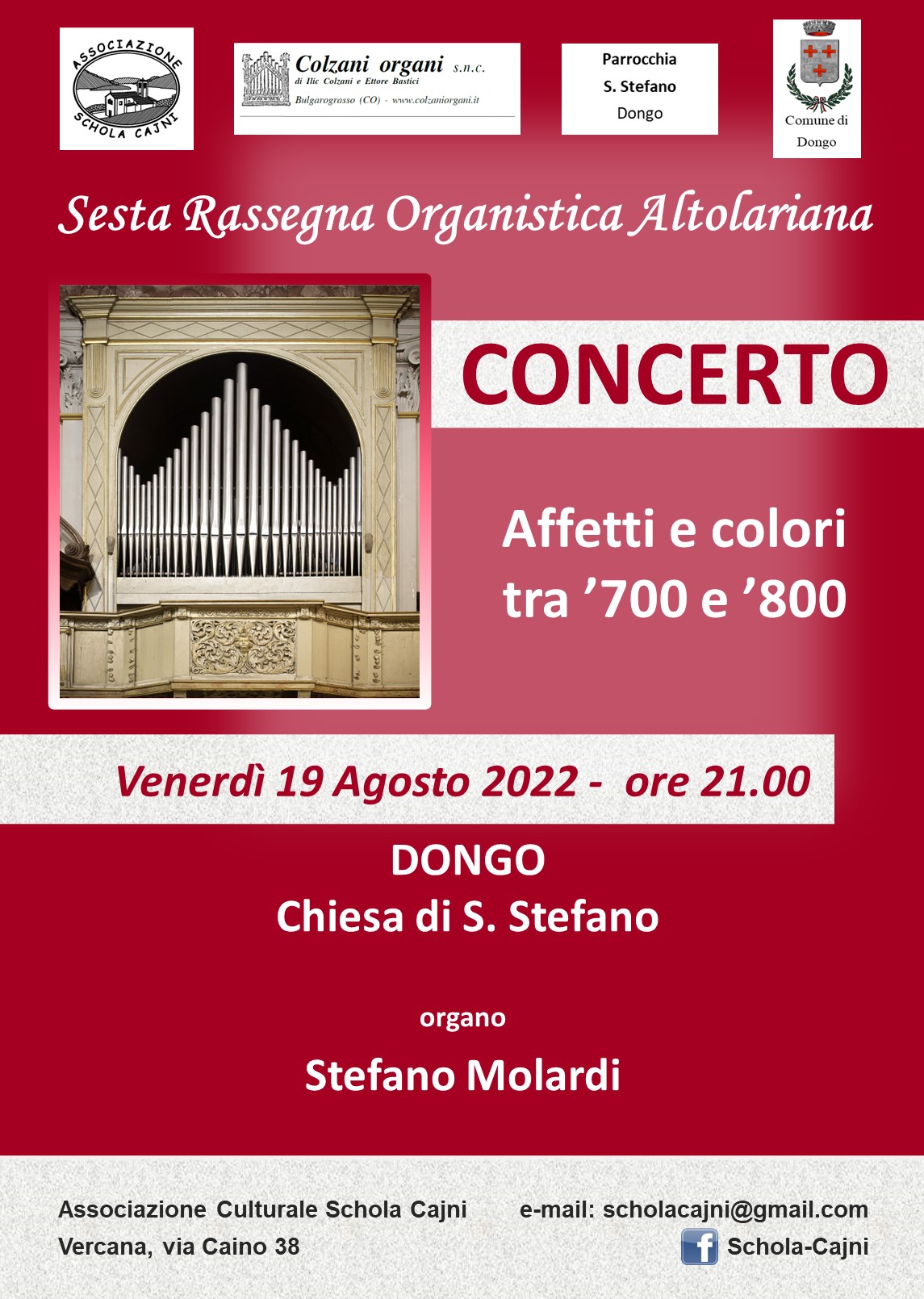 Scopri di più sull'articolo DONGO: SESTA RASSEGNA ORGANISTICA ALTOLARIANA