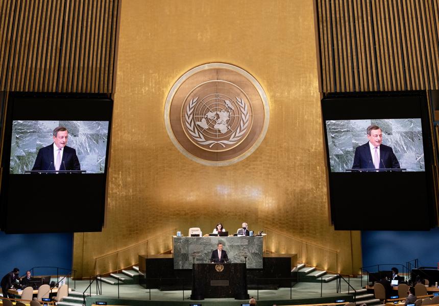 Scopri di più sull'articolo MARIO DRAGHI INTERVIENE ALL’ASSEMBLEA GENERALE DELLE NAZIONI UNITE