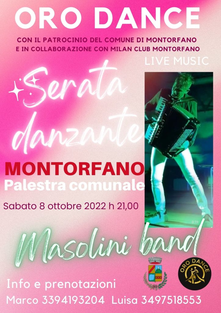 Scopri di più sull'articolo MONTORFANO: SERATA DANZANTE CON ASSOCIAZIONE “ORO DANCE”