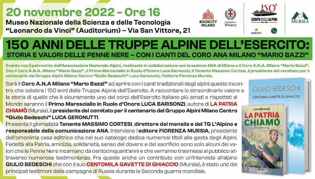 Scopri di più sull'articolo MILANO: CELEBRAZIONE DEI 150 ANNI DELLE TRUPPE ALPINE DEL’ESERCITO