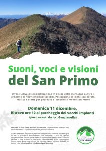 Scopri di più sull'articolo Domenica 11 dicembre una Camminata per conoscere e difendere il monte San Primo