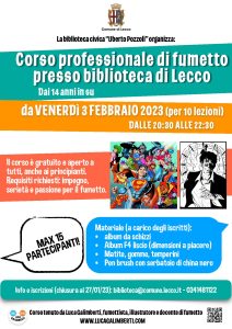 Scopri di più sull'articolo LECCO: CORSO DI FUMETTO IN BIBLIOTECA