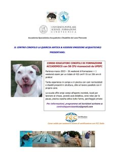 Scopri di più sull'articolo Corso Educatori Cinofili – Centro Cinofilo e Pensione “La Quercia Antica” Asti