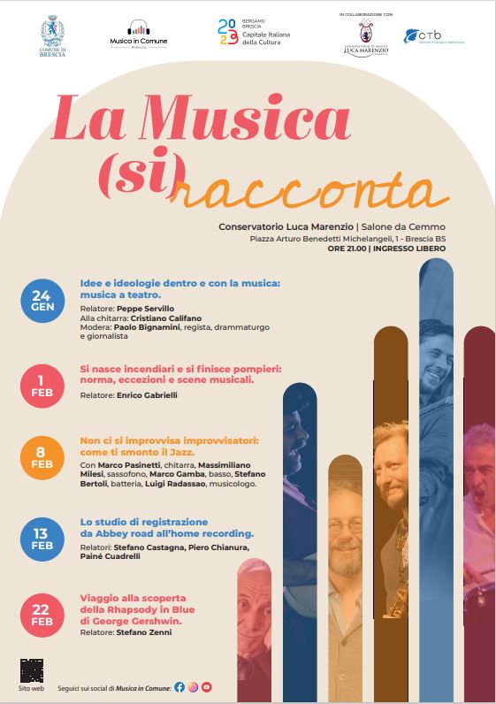 Scopri di più sull'articolo LA MUSICA (SI) RACCONTA TORNA PER LA SUA SECONDA EDIZIONE NELLA SUGGESTIVA ATMOSFERA DEL SALONE DA CEMMO DEL CONSERVATORIO LUCA MARENZIO