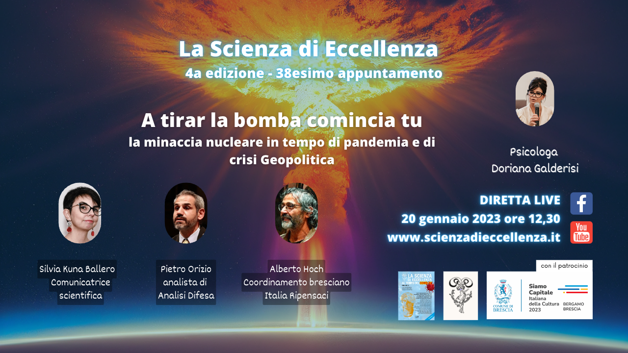 Al momento stai visualizzando “LA SCIENZA DI ECCELLENZA”APPUNTAMENTO DEL 20 GENNAIO BRESCIA
