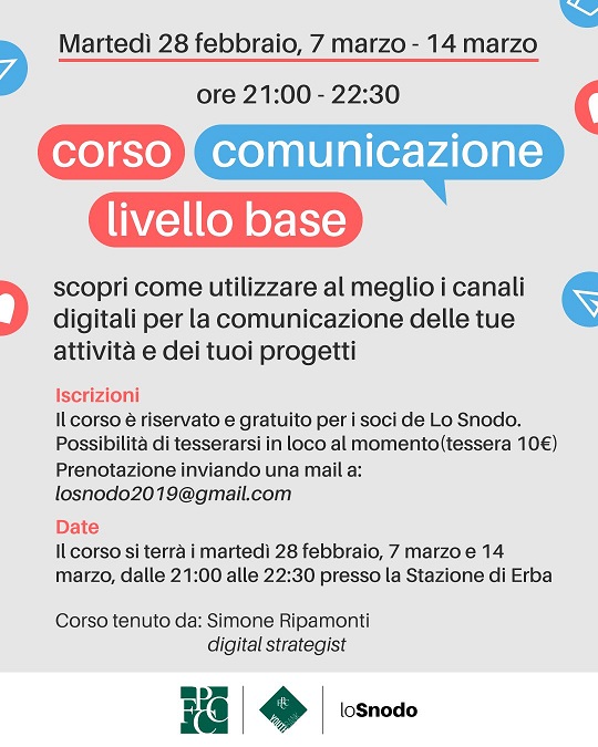 Al momento stai visualizzando Lo Snodo. Un corso di comunicazione per imparare ad utilizzare al meglio i canali digitali
