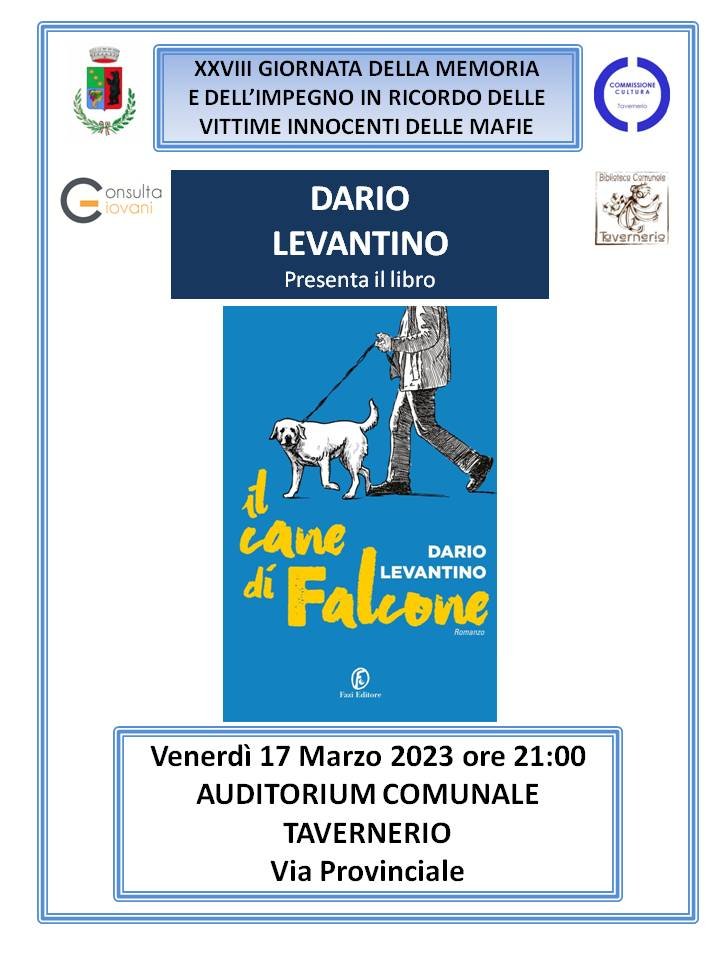 Scopri di più sull'articolo TAVERNERIO: PRESENTAZIONE DEL LIBRO “IL CANE DI FALCONE”