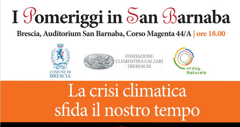 Al momento stai visualizzando I Pomeriggi in San Barnaba 2023: “La crisi climatica sfida il nostro tempo”
