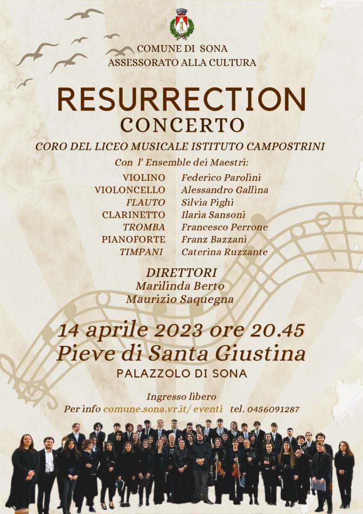 Scopri di più sull'articolo SONA: Concerto “RESURRECTION” a cura del Coro del Liceo musicale Istituto Campostrini