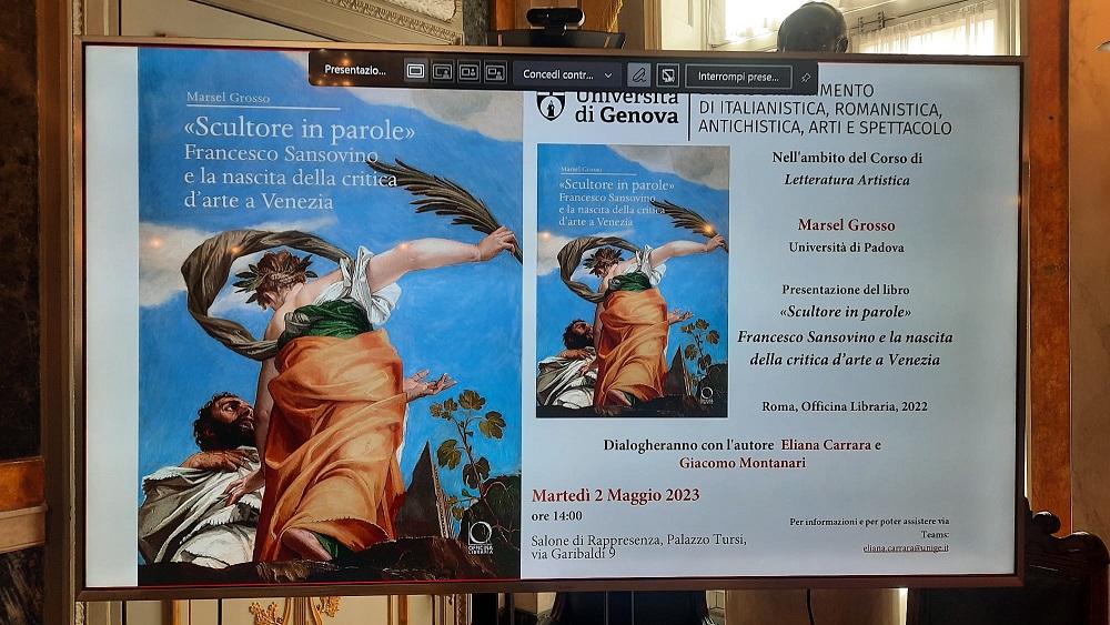 Scopri di più sull'articolo GENOVA CAPITALE DEL LIBRO, PRESENTATO IL VOLUME “SCULTORE IN PAROLE. FRANCESCO SANSOVINO E LA NASCITA DELLA CRITICA D’ARTE A VENEZIA” 