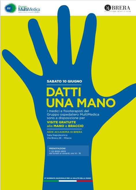 Al momento stai visualizzando 10 giugno, Giornata Salute Mano: visite gratuite con i medici MultiMedica all’Accademia di Brera