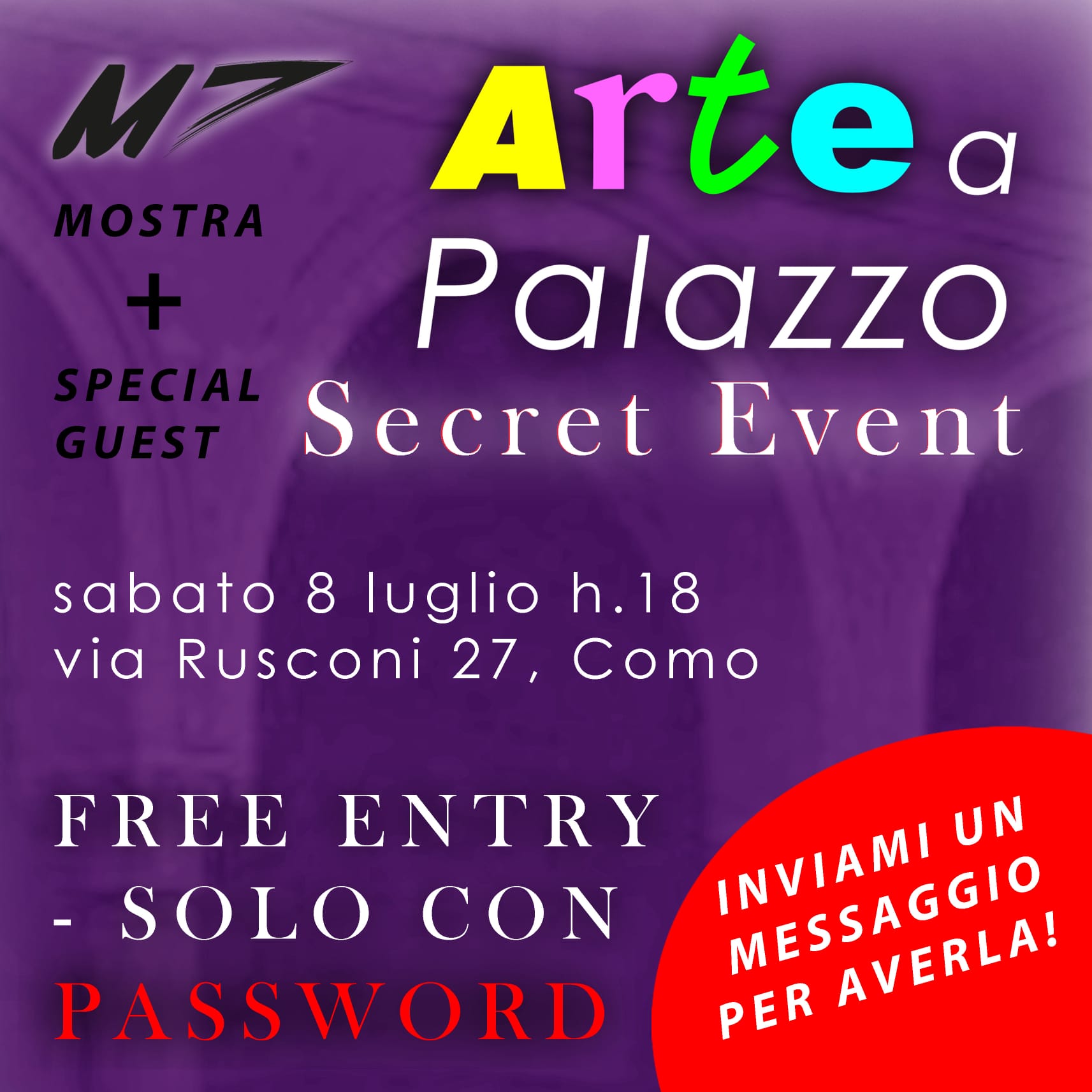 Al momento stai visualizzando COMO: ARTE A PALAZZO CON SECRET EVENT A PALAZZO RUSCA