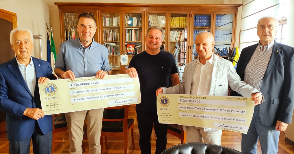 Al momento stai visualizzando Lions Club Pordenone Host dona 6 mila euro