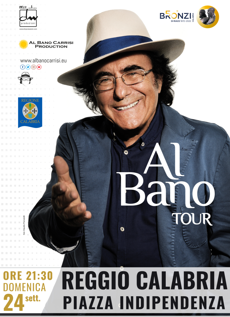 Scopri di più sull'articolo AL BANO IN CONCERTO A REGGIO CALABRIA, MIGLIAIA DI VISITATORI ATTESI IN CITTÀ