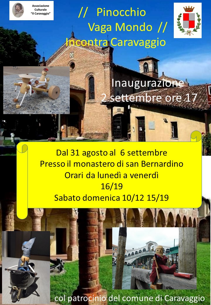 Scopri di più sull'articolo CARAVAGGIO: “IL PINOCCHIO VAGABONDO” INCONTRA CARAVAGGIO – MOSTRA DI LINO MONOPOLI