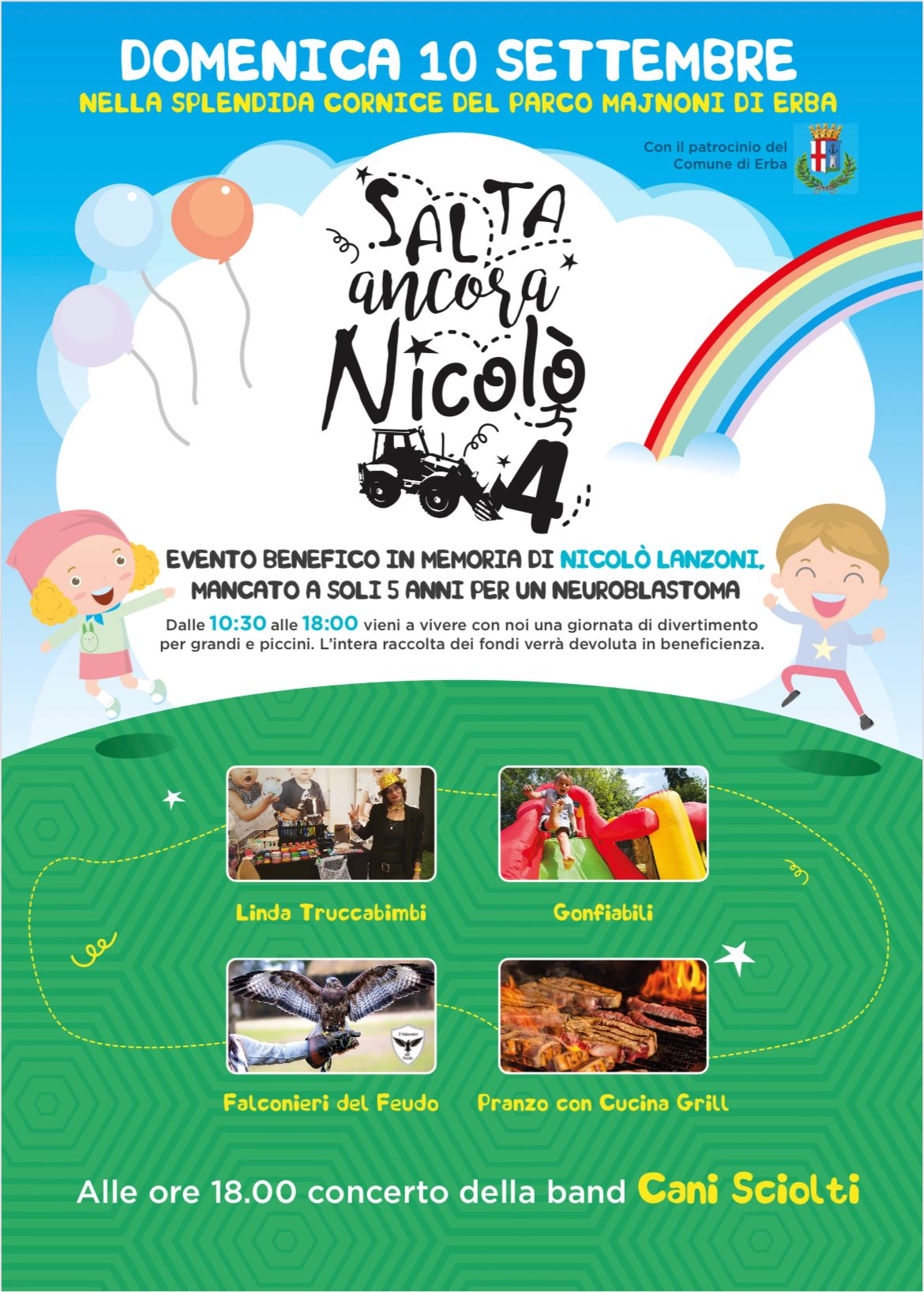 Al momento stai visualizzando ERBA: “SALTA CON NICOLO” DOMENICA 10 SETTEMBRE AL PARCO MAJNONI