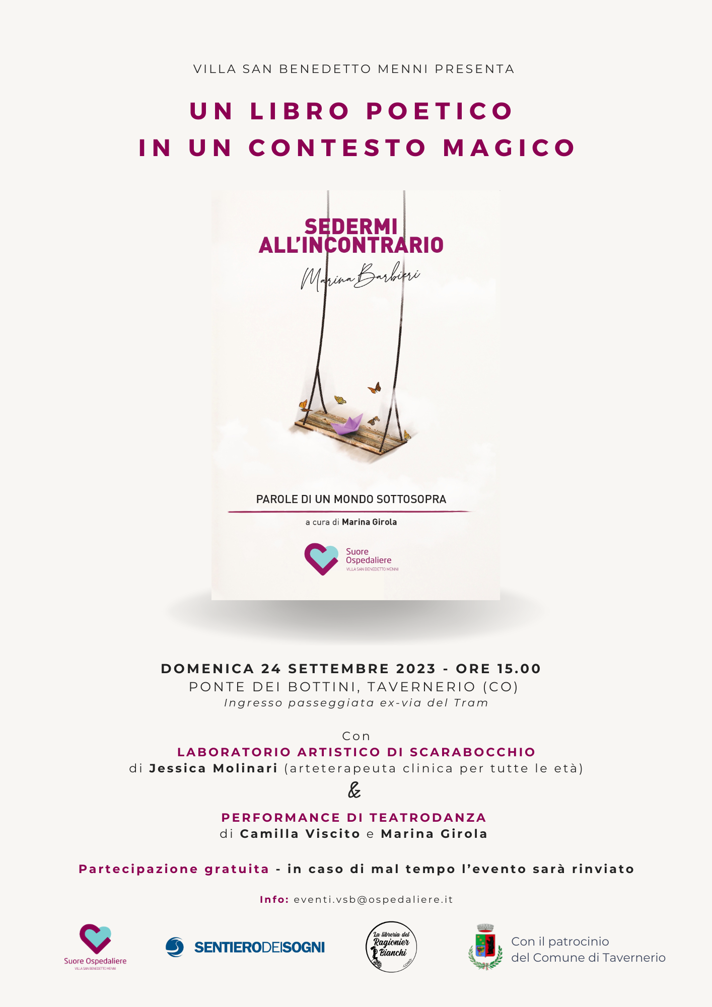 Scopri di più sull'articolo TAVERNERIO: “SEDERMI ALL’INCONTRARIO” A VILLA SAN BENEDETTO APPUNTAMENTO DEDICATO AL LIBRO POETICO