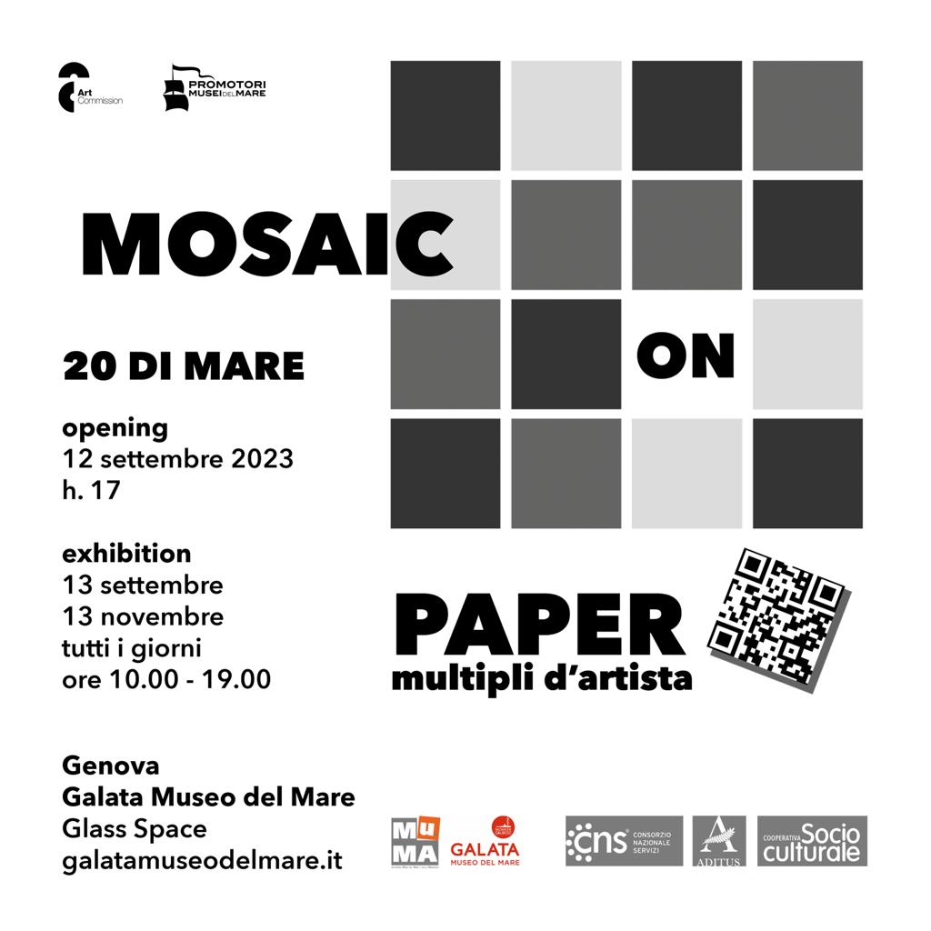 Scopri di più sull'articolo Galata Museo del Mare inaugura la collettiva “Mosaic on Paper – 20 di mare”