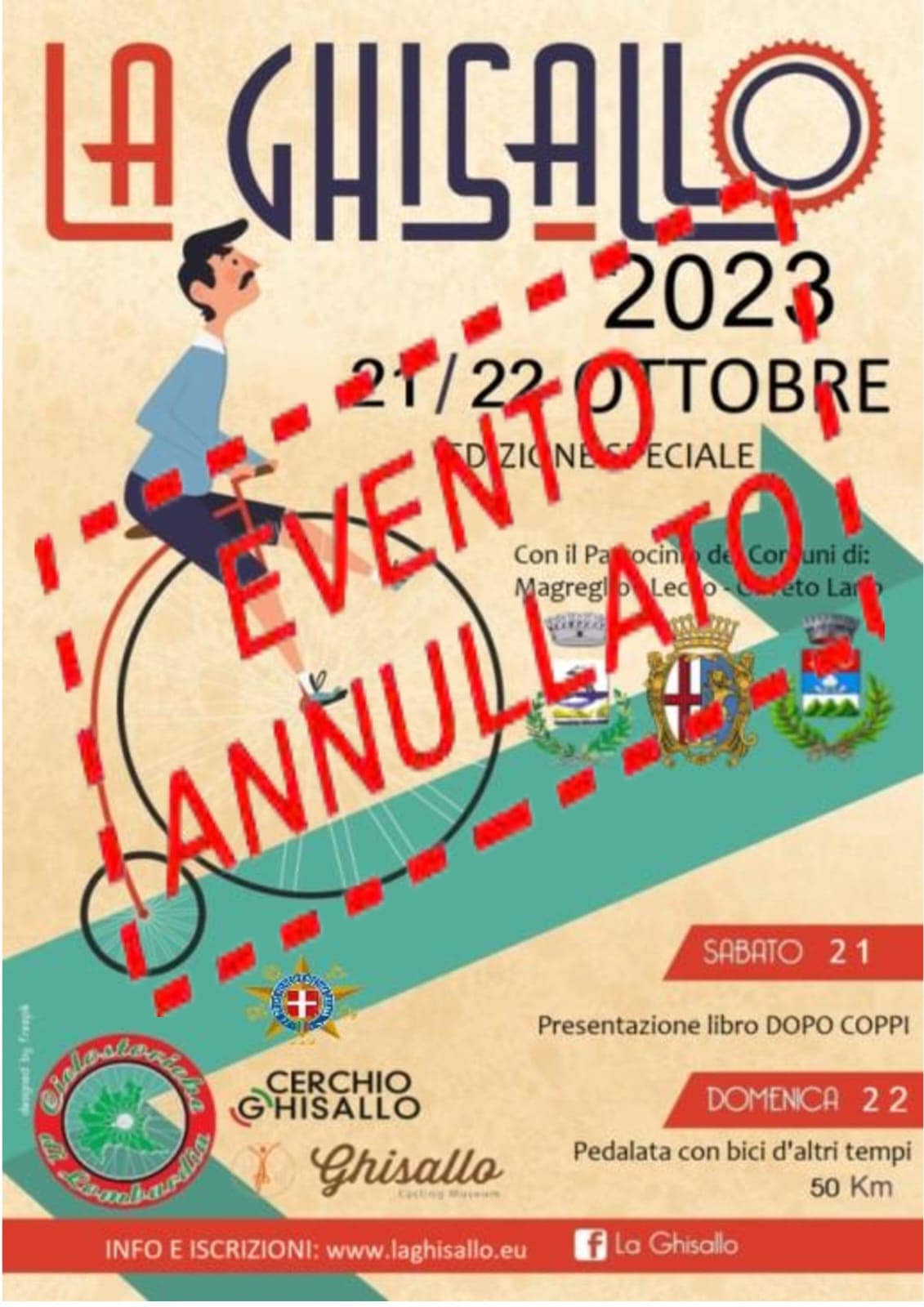 Scopri di più sull'articolo MAGREGLIO: “LA GHISALLO” ANNULLATA CAUSA PREVISTO MALTEMPO