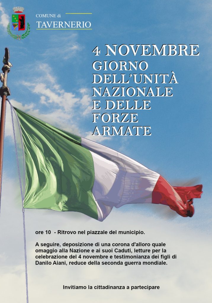 Scopri di più sull'articolo TAVERNERIO: COMMEMORAZIONE DEI CADUTI IN GUERRA PRIMO WEEK END DI NOVEMBRE