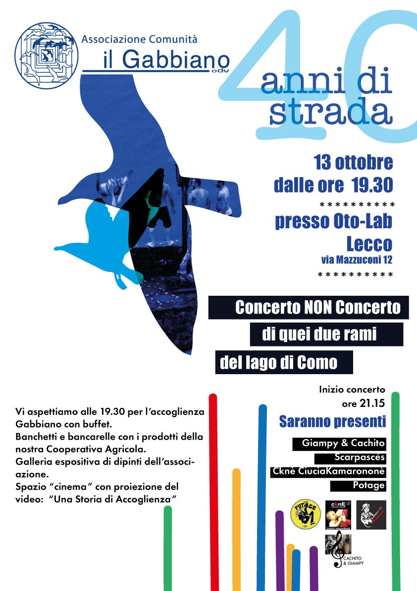 Al momento stai visualizzando Quarantennale Associazione Comunità Il Gabbiano 