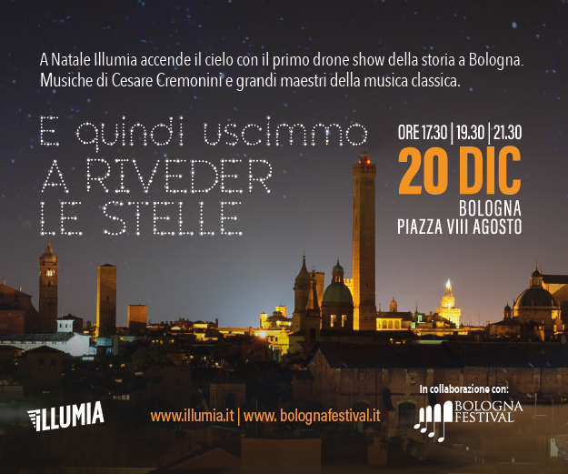 Al momento stai visualizzando BOLOGNA IL PRIMO “DRONE SHOW”