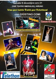 Scopri di più sull'articolo Teatro Smeraldo di Airuno – Uno per tutti: tutti per Telethon