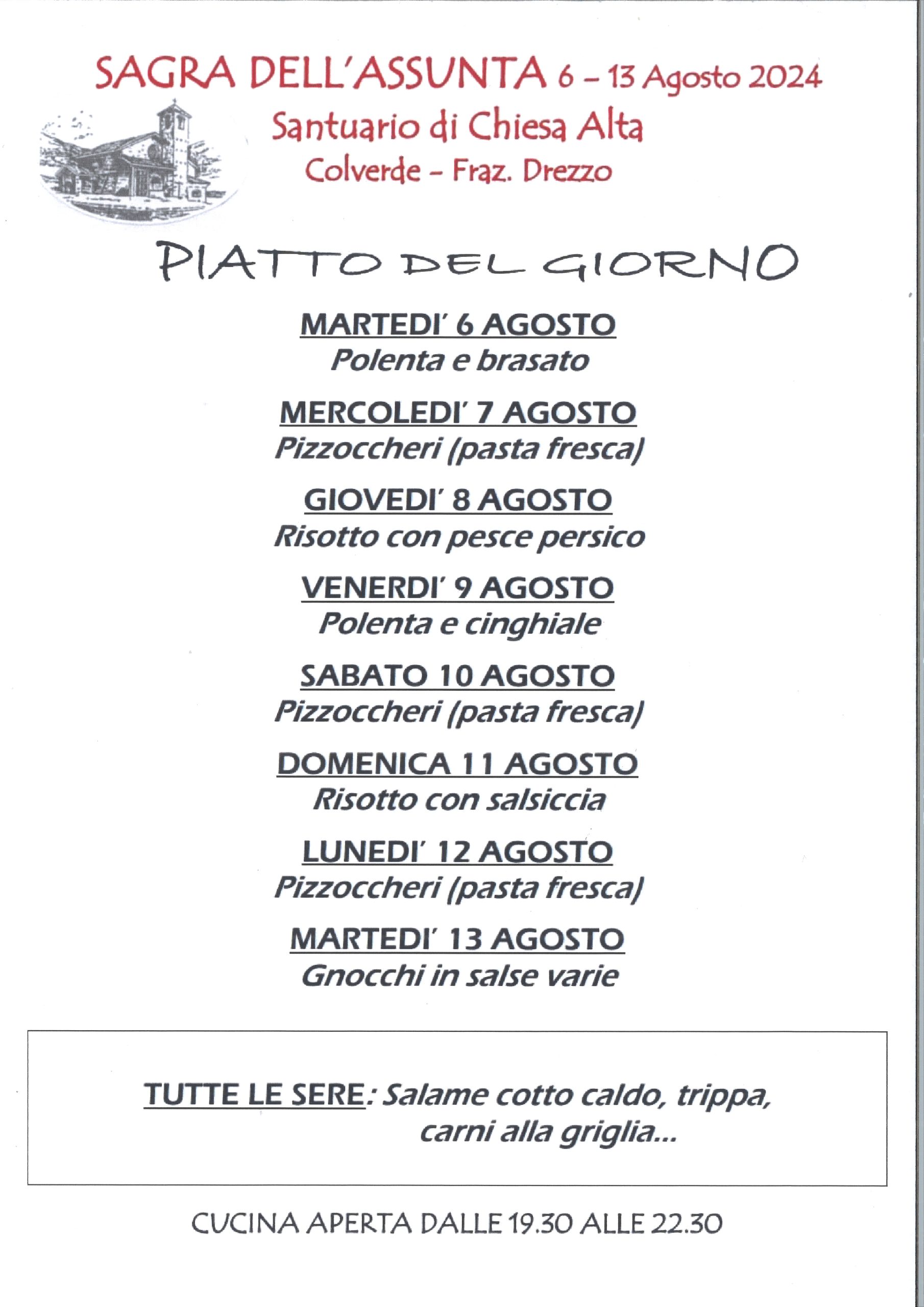 Al momento stai visualizzando COLVERDE: FESTA DELL’ASSUNTA FINO A FERRAGOSTO