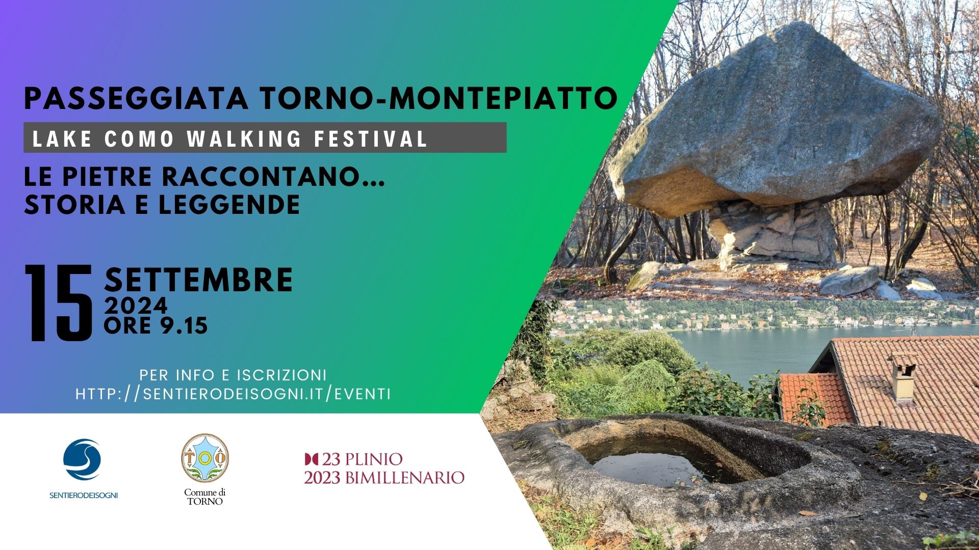 Scopri di più sull'articolo LAKE COMO WALKING FESTIVAL domenica 15 settembre a Torno-Piazzaga-Montepiatto