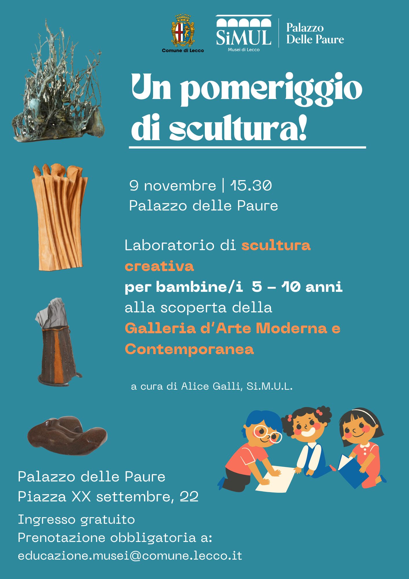 Scopri di più sull'articolo LECCO: A NOVEMBRE UN POMERIGGIO DEDICATO ALLA SCULTURA PRESSO PALAZZO DELLE PAURE