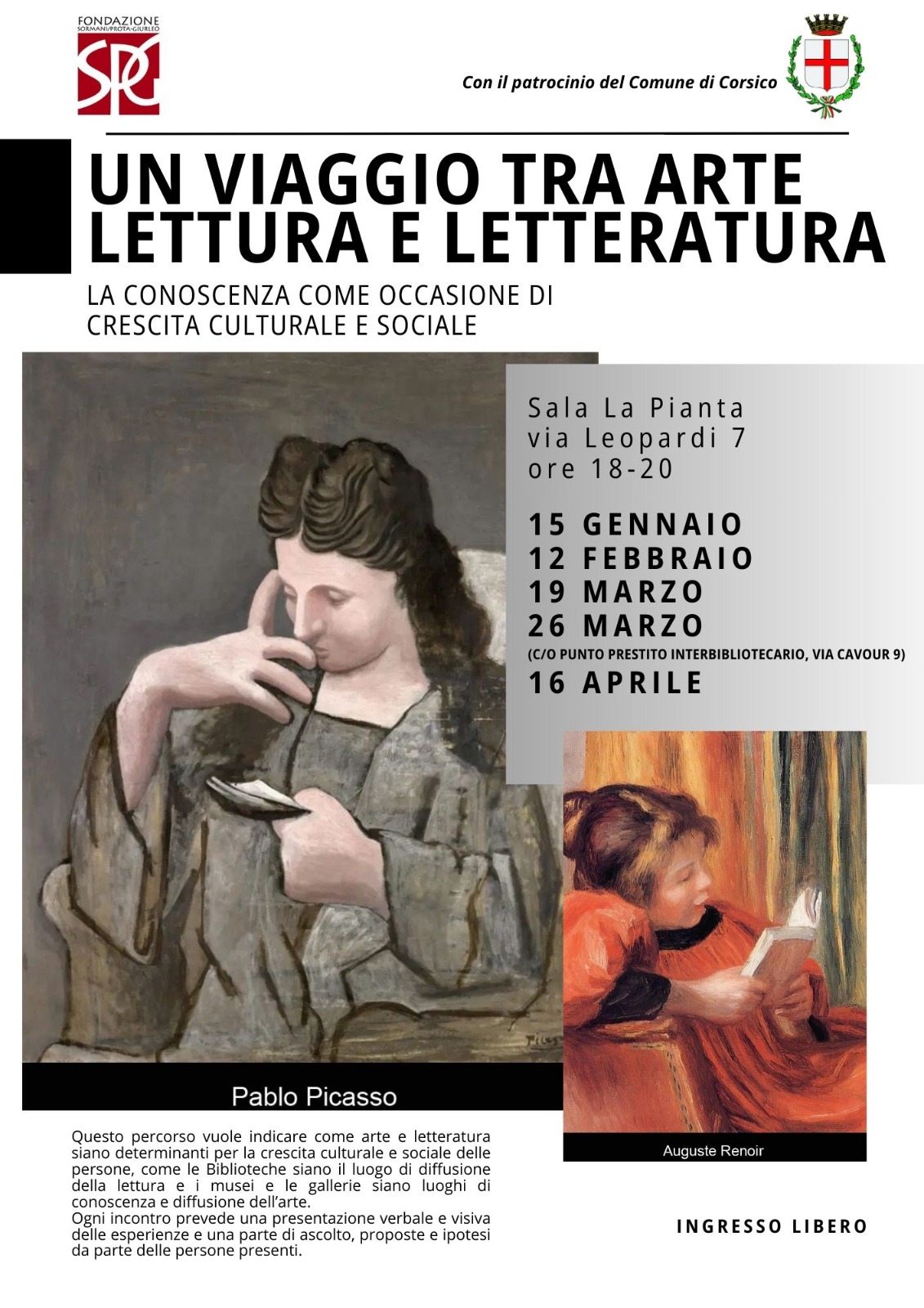 Scopri di più sull'articolo CORSICO: “ARTELETTUTALETTERATURA” PROIEZIONE DI DIPINTI E SCULTURE SOGGETTI CHE LEGGONO