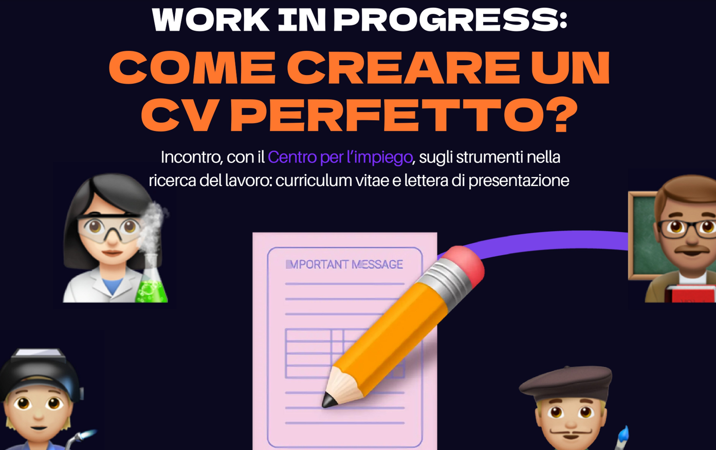 Scopri di più sull'articolo ERBA: PARTE IL PROGETTO ‘WIP: Work In Progress’ ORGANIZZATO DALLO SNODO IN COLLABORAZIONI CON REALTA’ DEL TERRITORIO DEDICATO AI GIOVANI IN CERCA DI LAVORO