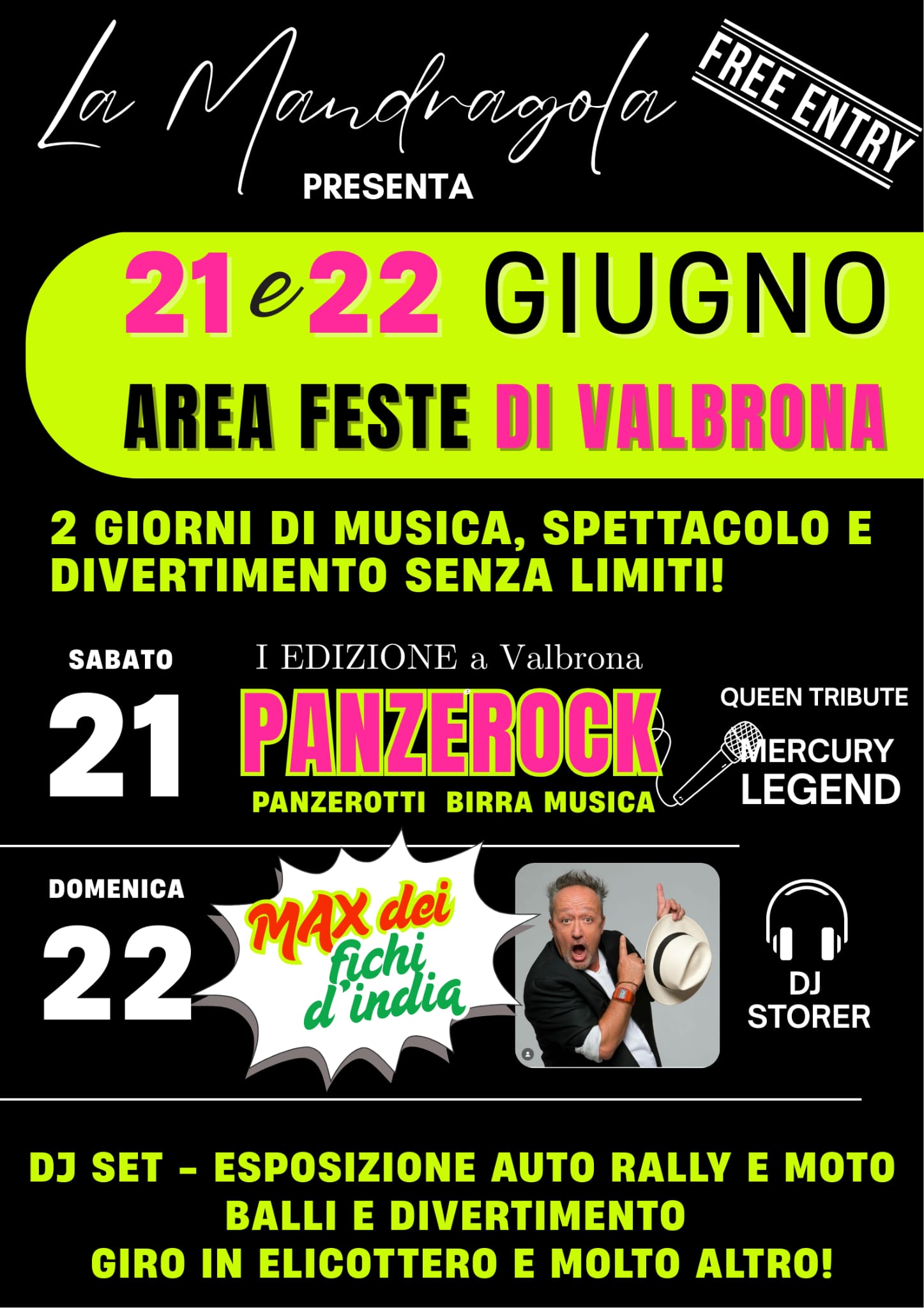 Scopri di più sull'articolo VALBRONA: LA MANDRAGOLA FA FESTA NELL’AREA DEGLI EVENTI CON MOTORI CUCINA E L’OSPITE MAX CAVALLARI DEI FICHI D’INDIA