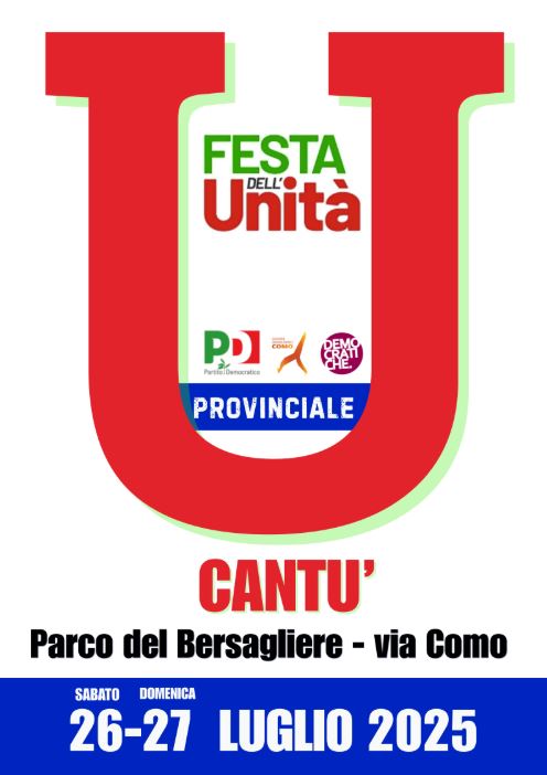 Scopri di più sull'articolo FESTA DE L’UNITÀ PROVINCIALE AL PARCO DEL BERSAGLIERE DI CANTÙ