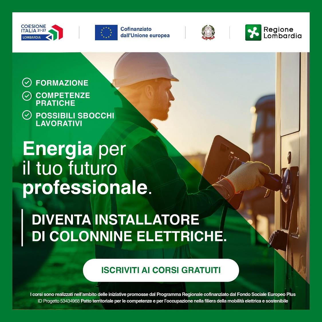 Scopri di più sull'articolo CORSI GRATUITI PER DIVENTARE INSTALLATORE DI COLONNINE DI RICARICA