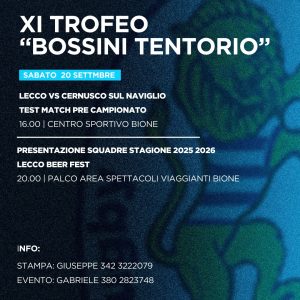 Scopri di più sull'articolo RUGBY LECCO CAFFE’ AGOSTANI SABATO 20 SETTEMBRE UN PROGRAMMA RICCO DI EVENTI